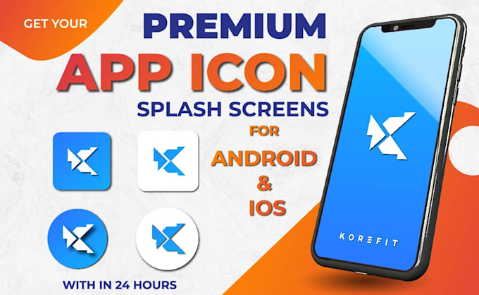 design modern and attractive flat app icon, splash screen
