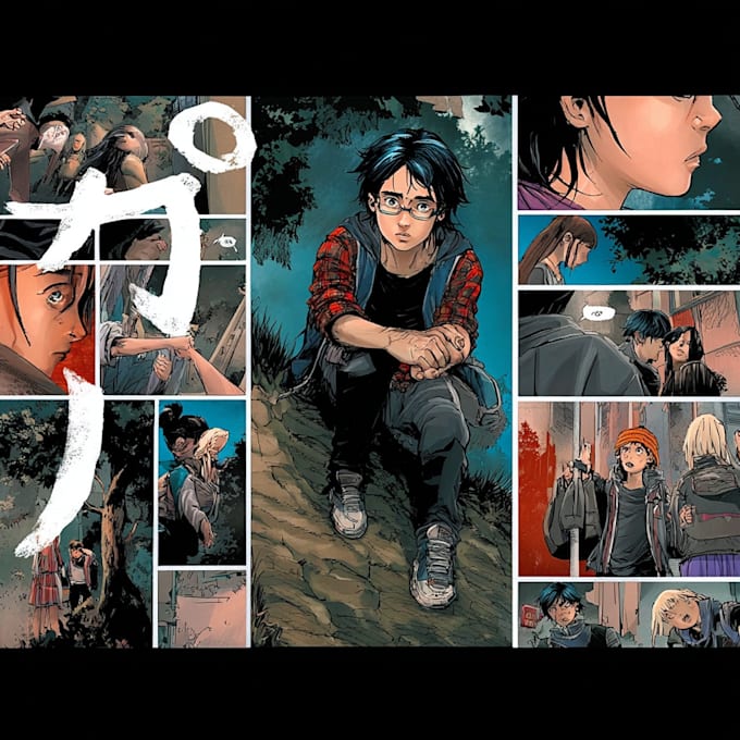 do comic book page illustration graphic novel cover art