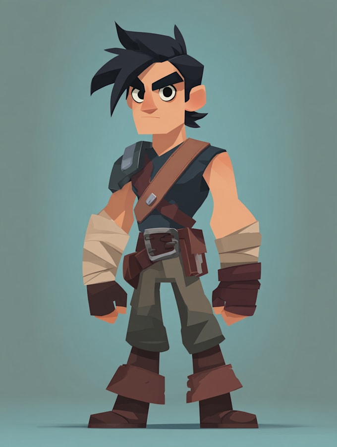 draw 2d game character illustration