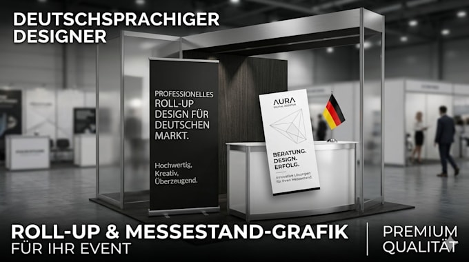design a professional roll up banner for your business