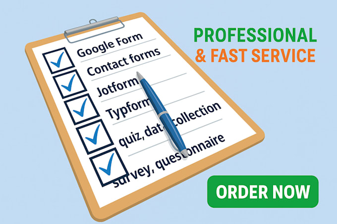 create google forms, jot form, typeform and online survey