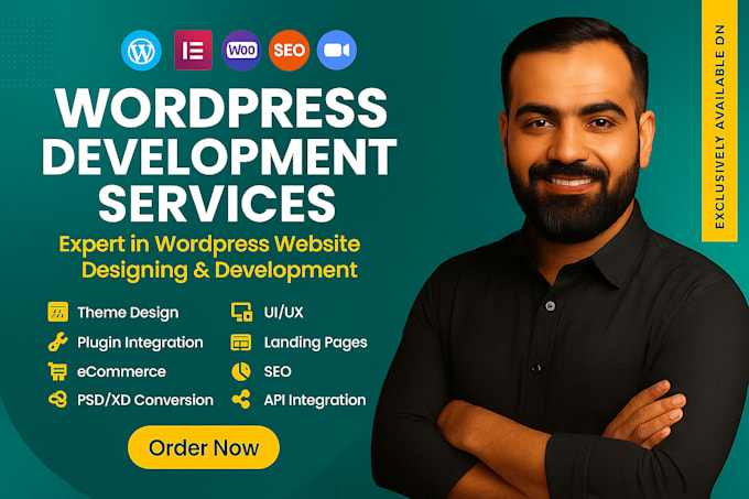 design and develop custom wordpress websites, ecommerce stores and apis