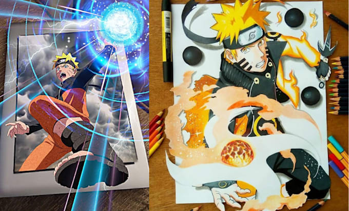 design you in naruto or boruto style