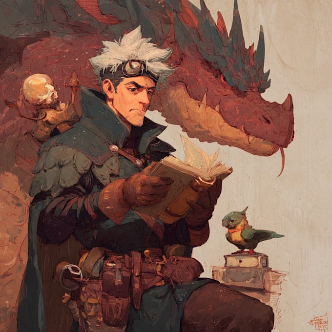 Draw your dnd character art illustration by Nekenson | Fiverr