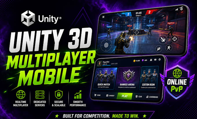 develop unity 3d multiplayer mobile games
