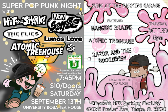 design an eye catching event flyer for your punk band