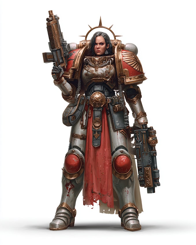 paint warhammer 40k, space marine portrait art