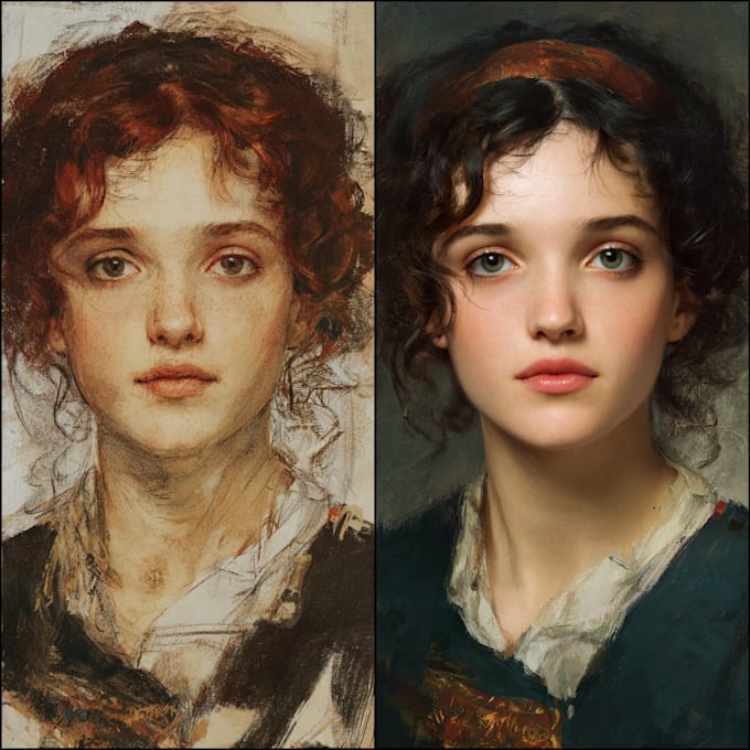 paint a realistic or fantasy portrait
