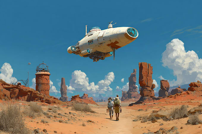 draw sci fi illustration and sci fi art