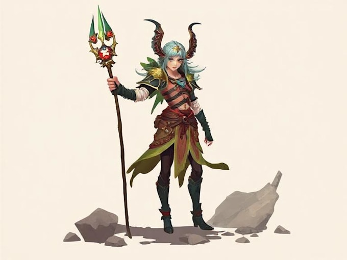 draw a fantasy character ilustration