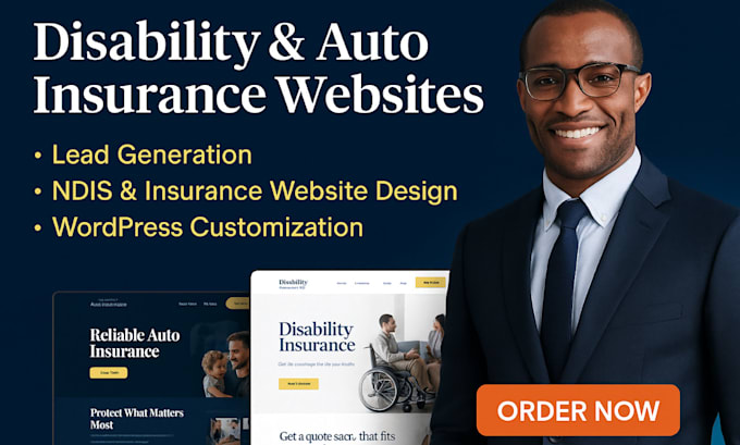 build SEO optimized insurance website for ndis, auto insurance, and brokers