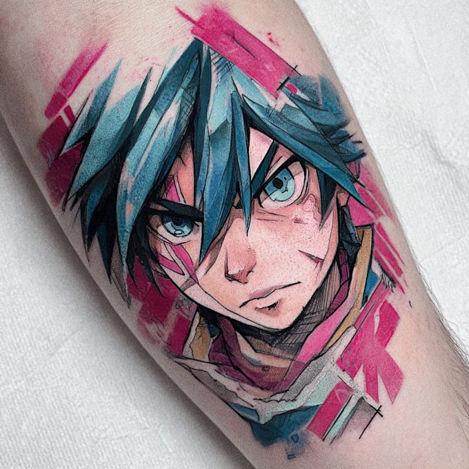 make anime tattoo design