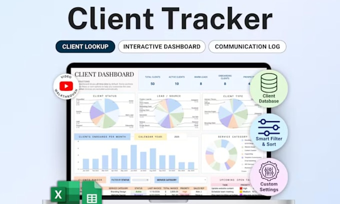 automate client tracker spreadsheet CRM dashboard business lead tracker in excel