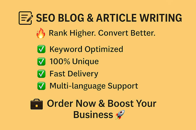 do SEO blog and article writing professionally