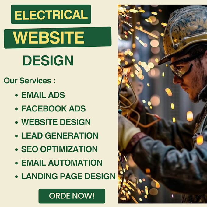 design a professional electrical website for your service