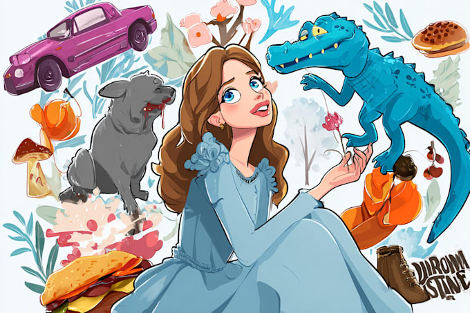 create customized cartoon illustration
