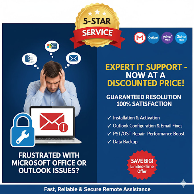 fix all mailbox and outlook issues remotely with reliable IT support