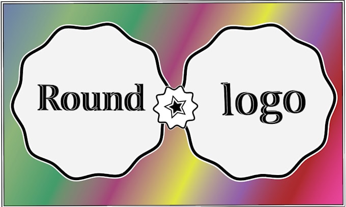 design round or circle logo, patch, label, stickers, monogram, ticket, flyer