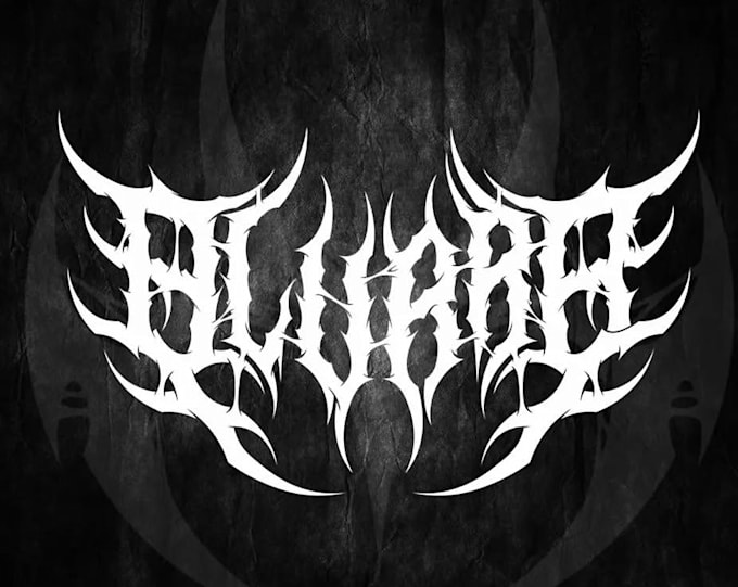design a heavy doom metal logo with gothic vibes