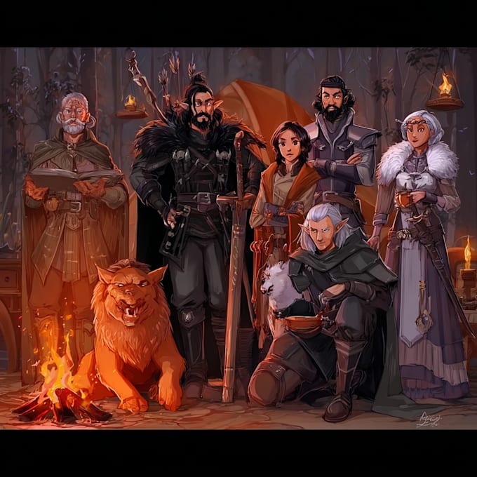 draw your dnd party