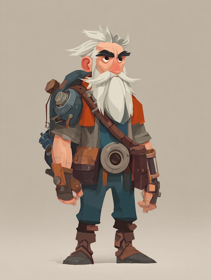 draw 2d game character illustration