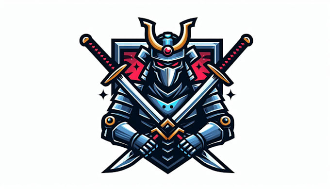 design samurai, robot, knight, sword, warrior, logo with unlimited revision
