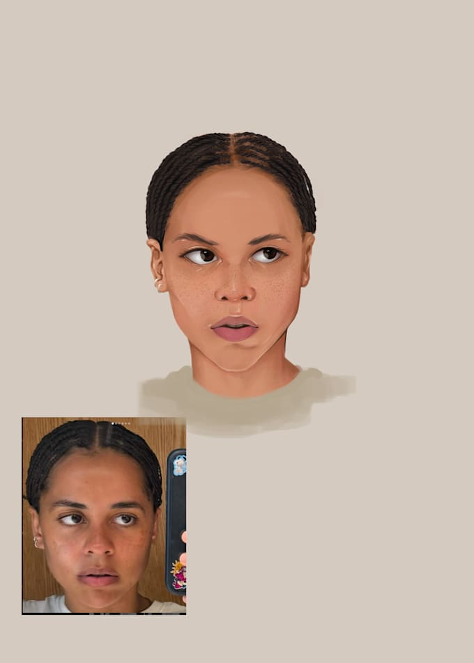 illustrate paint a professional portraits
