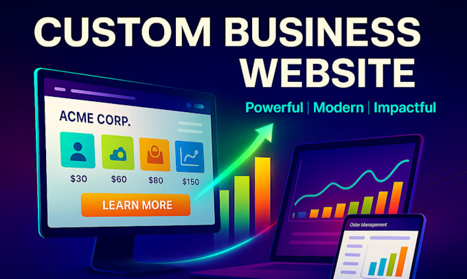 build a dynamic business website with custom functionality