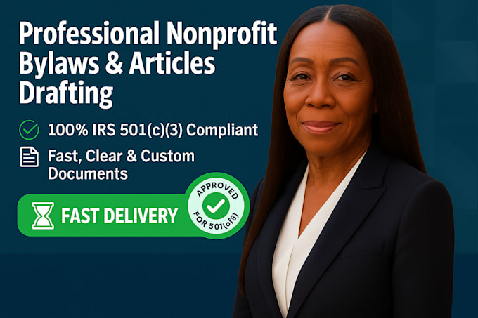 draft nonprofit bylaws and articles of incorporation for 501c3 proposal approval