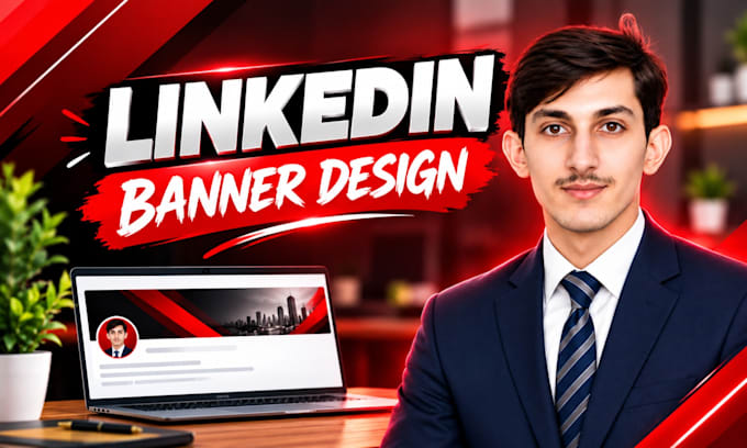 design a modern linkedin banner, cover, and header