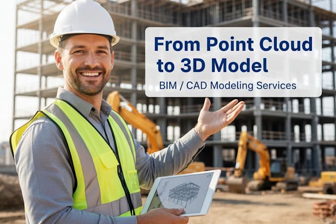 convert point cloud, 2d cad or hand sketch to 3d model