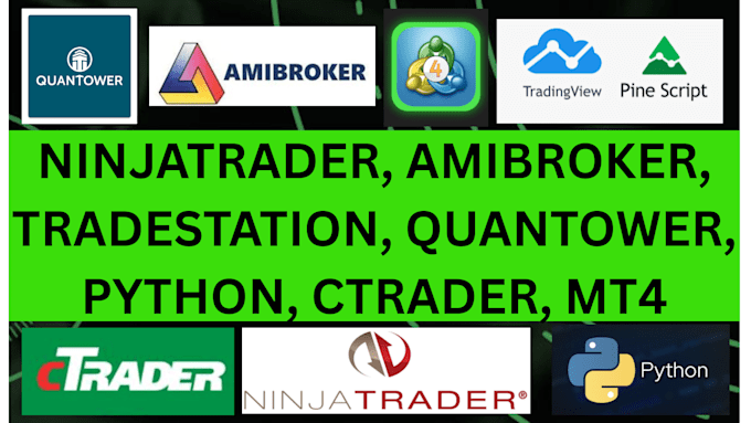create ninjatrader, amibroker, tradestation, quantower, python, ctrader and mt4