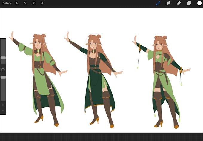 draw 2d character game art