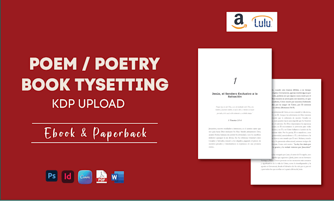 Design, format poetry book, poem, romance, children book formatting ...