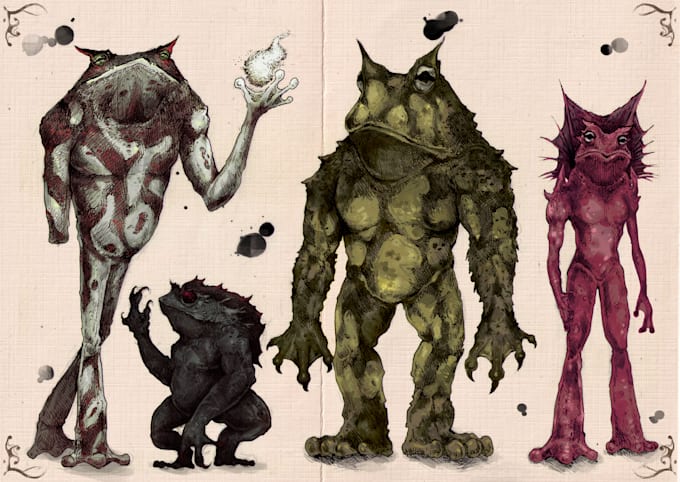 create mixed media illustrations with ink and digital color