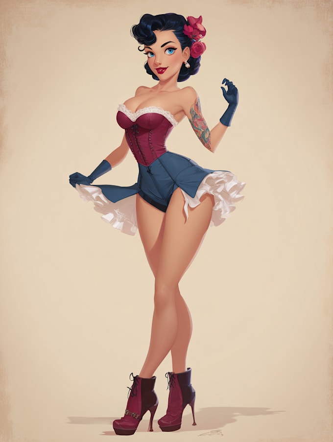 design pin up art for any purpose