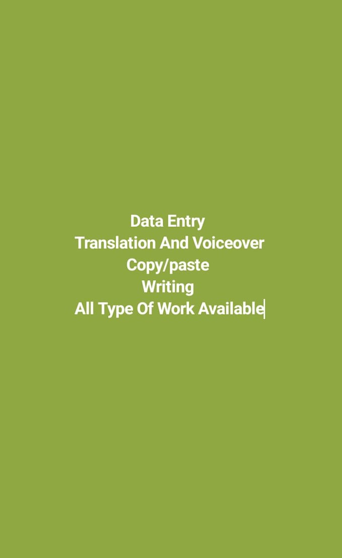 do data entry for you