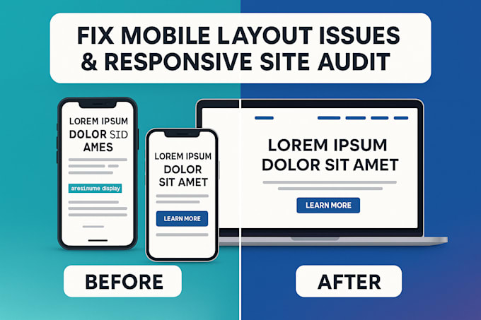 fix mobile layout issues and responsive site audit
