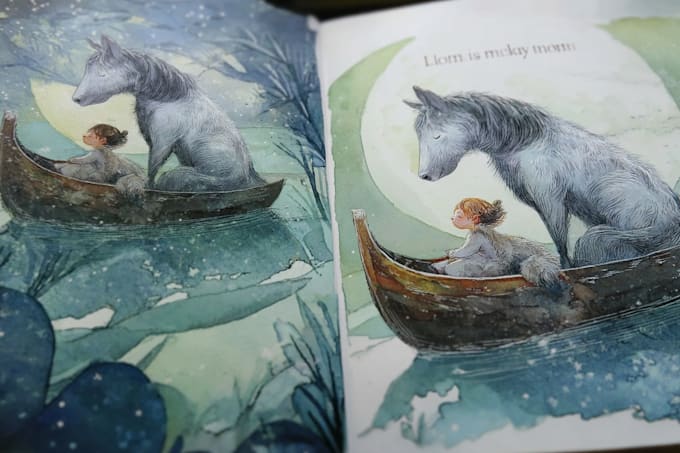 create watercolor children illustration