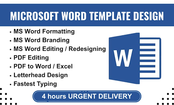 do ms word file formatting, branding, editing, redesigning, typing, letterheads