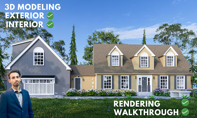 3d exterior, interior design , architectural rendering, walkthrough