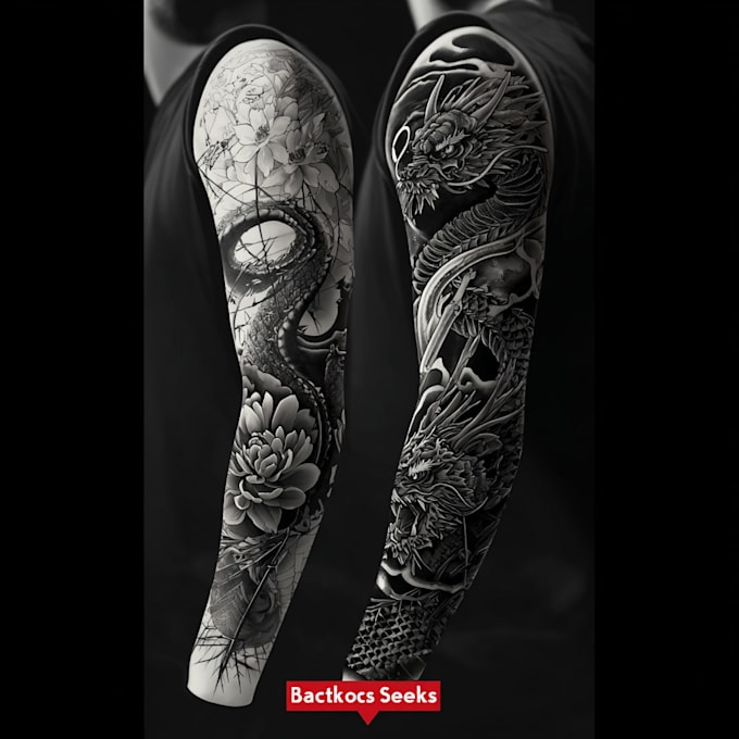 create custom tattoo design, tattoo sleeve