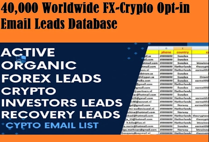 deliver quality forex leads, coinbase leads, crypto leads, forex crypto leads