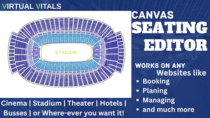 create custom canvas seating editor for booking and management websites