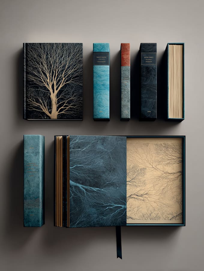 do book interior design layout and book cover for paperback
