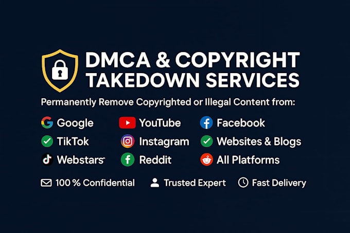 send dmca takedown notice google, reddit, facebook, instagram and more