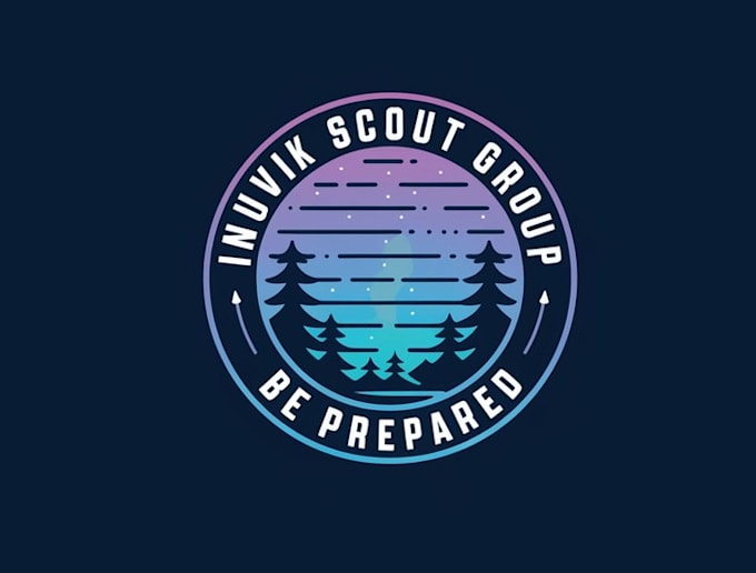 make wonderful traditional logo for the scout group