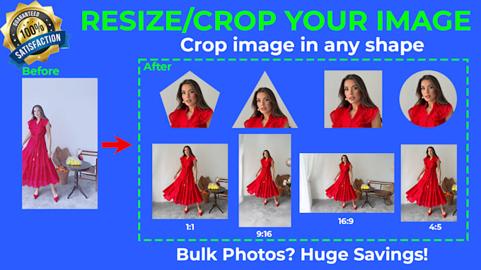 bulk crop 100 images and resize them in 24 hour