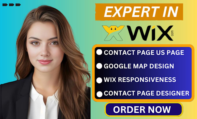 do wix contact us page, google map design, wix responsiveness