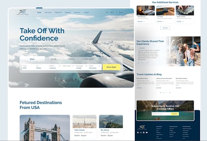 design airline website flight booking website airline booking website, app